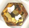 1 Stück Swarovski® Kristalle 4683 Fantasy Hexagon 14x15,8mm, Light Colorado Topaz Foiled *246