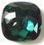 1 Stück Swarovski® Kristalle 4483 Fantasy Cushion Fancy Stone 14mm, Emerald Foiled *205