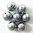 4 Stück Miyuki Cotton Pearls Ø 12mm, Rich Grey