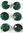 12 Stück 12mm Chaton, Emerald Unfoiled