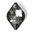 1 Stück Swarovski® Kristalle 4230 Lemon Fancy Stone, 23x15mm, Crystal Silver Night Foiled *001SINI