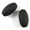1 Stück Kunststoff Perlen, Oliven Form, 39x21mm, Bohrung 3mm, schwarz