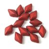 10g GEMDUO 2-hole Beads 8x5mm, mit 2 Löchern, Metalust Matte Lipstick Red