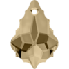 1 Stück Swarovski® Kristalle 6090 Baroque Pendant, 22x15mm, Crystal Golden Shadow *001GSHA