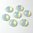 12 Stück Swarovski® Kristalle 2088 XIRIUS Rose SS30 (ca.6,4mm), White Opal Foiled