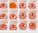 12 Stück Swarovski® Kristalle 2088 XIRIUS Rose SS30 (ca.6,4mm), Cry. Orange Glow DeLite Unfoiled