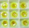 12 Stück Swarovski® Kristalle 2088 XIRIUS Rose SS30 (ca.6,4mm), Cry. Electric Yellow DeLite Unfoiled
