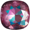 1 Stück Swarovski® Kristalle 4470 Quadrat Rivoli, 12mm, Crystal Burgundy DeLite Unfoiled *001L132D
