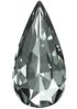 1 Stück Swarovski® Kristalle 4322, Teardrop Fancy Stone 22x11mm, Black Diamond Foiled *215