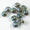60 Stück Swarovski® Kristalle 5040, Briolette Beads 6mm, Black Diamond Shimmer 2x *215SHIM2