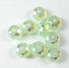 10 Stück Swarovski® Kristalle 5040, Briolette Beads 6mm, Chrysolite Opal Shimmer 2x *294SHIM2