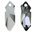 1 Stück Swarovski® Kristalle 6913, Kaputt Pendant 28mm, Crystal Light Chrome *001LTCH