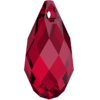 1 Stück Swarovski® Kristalle 6010, Briolette Pedant 17x8,5mm, Scarlet *276