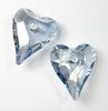 1 Stück Swarovski® Kristalle 6240 Wild Heart Pendant, 27mm, Crystal Blue Shade *001BLSH