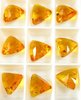 4 Stück Swarovski® Kristalle 6628 Xilion Triangle Pendant 12mm, Tangerine