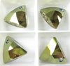 1 Stück Swarovski® Kristalle 6628 Xilion Triangle Pendant 16mm, Crystal Iridescent Green
