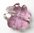 1 Stück Swarovski® Kristalle 6764, Clover Pendant 23mm, Crystal Antique Pink