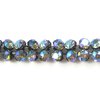 10cm Swarovski® Kristalle Crystal Mesh, Hotfix, 2 Reihe,ca.68 Steinen,Black Diamond Shimmer/schwarz