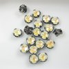 30 Stück Swarovski® Kristalle 53100 Roses Montées 3mm, Crystal Light Grey DeLite/Gun Metal *001L129D