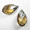 1 Stück Swarovski® Kristalle 6565, Met Cap Pear-shaped Pendant 22mm, Light Colorado Topaz Lt. Chrome