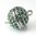 1 Stück Magnetverschluss mit Zirconia Steinchen, Ø10mm, Öse Ø1,5mm, Silver/Emerald