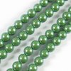 50 Stück Preciosa Round Pearl 4mm, Pearlescent Green