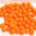 50 Stück feuerpolierte Glasschliffperlen 4mm, Neon Orange