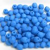 300 Stück feuerpolierte Glasschliffperlen 4mm, Neon Blue