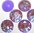 1 Stück 27mm Glas Chaton, Crystal Purple DeLite Unfoiled