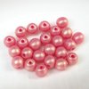 50 Stück Round Beads 4mm, Neon Raspberry