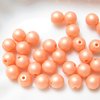 50 Stück Round Beads 4mm, Neon Dark Orange
