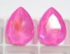 6 Stück Swarovski® Kristalle 4320, Pear Fancy Stone 14x10mm, Crystal Ultra Pink AB Unfoiled
