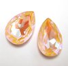 1 Stück 20x30mmm Pear Drop, Crystal Light Peach DeLite Unfoiled