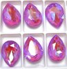 1 Stück K9 Glas Pear Drop 10x14mmm,, Crystal Violet DeLite Unfoiled