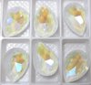 6 Stück K9 Glas Pear Drop 13x18mmm, Crystal White DeLite Unfoiled
