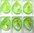 6 Stück K9 Glas Pear Drop 10x14mm, Crystal Light Green DeLite Unfoiled
