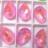 6 Stück K9 Glas Pear Drop 10x14mmm, Crystal Light Rose DeLite Unfoiled