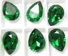 1 Stück K9 Glas Pear Drop 10x14mmm, Emerald Foiled