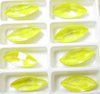 4 Stück K9 Glas Navette 7x15mmm, Crystal Light Yellow DeLite Unfoiled