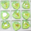 6 Stück K9 Glas Triangle 12mmm, Crystal Light Green DeLite Unfoiled