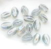 10g Beutel Pinch Beads 5x3mm, ca. 133 Stück, Crystal Blue Rainbow