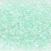 5g Röhrchen Miyuki Rocailles 15/0, Transparent Lined Light Mint Green AB, *0271