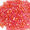 5g Röhrchen Miyuki Delica Beads 11/0, White Lined Flame Red AB, DB1780