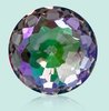 2 Stück K9 Glass Dome Round Stone, 10mm, Crystal Paradise Shine Foiled