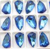 1 Stück K9 Glas Shield 9x14mm, Crystal Bermuda Blue Foiled