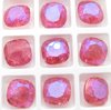 6 Stück K9 Glas Square ICE 10mm, Rose Shimmer Unfoiled