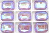 4 Stück normale Glas Octagon 13x18mm, Violet MI