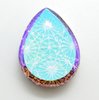 1 Stück 13263 Glas Kaleidoscope Drop, 25x18mm, Crystal Viola Glacier Blue