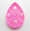 1 Stück 13263 Glas Kaleidoscope Drop, 18x13mm, Ultra Pink AB