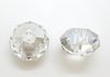 1 Stück Swarovski® Kristalle 5041, Briolette Bead (large hole) 18mm, Crystal Silver Shade *001SSHA